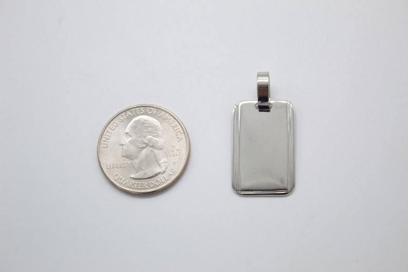 Rhodium Customizable Name Tag