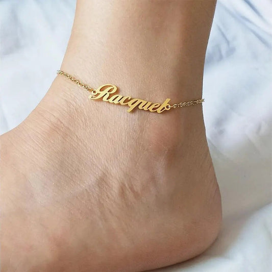 Custom Initial Anklet (316L Stainless Steel)-1