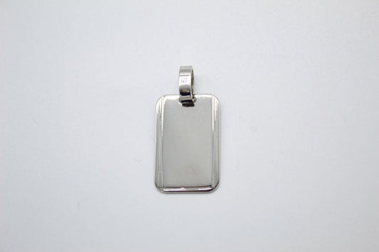 Rhodium Customizable Name Tag