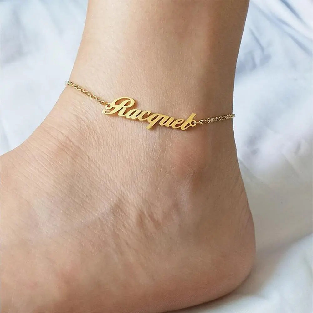 Custom Initial Anklet (316L Stainless Steel)-0