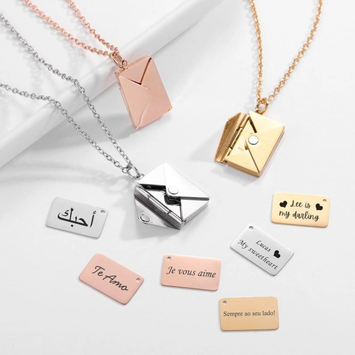 Envelope Message Necklace-0